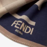 Плед FF Beige and Blue Fendi